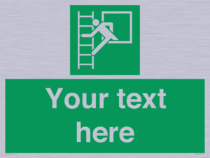 Custom Emergency Escape Ladder Sign